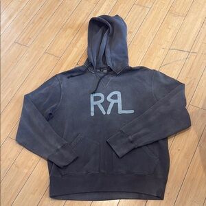 RRL Ralph Lauren charcoal Gray Hoodie